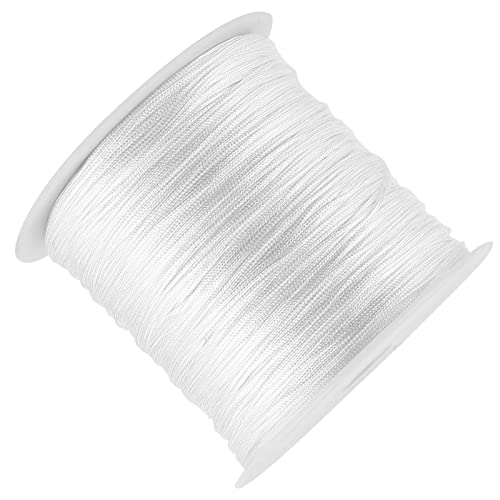 plissee schnur,Plissee Schnur,Nylonschnur 0 8Mm,Nylonschnur Weiß,Nylonstrickgarn,Makramee Schnur Schmuck 1Mm Nylon,My Bead 90M Nylonschnur 0,8 Mm Weiss 100M X 0.8Mm Nylon Chinesische Knotenschnur Ratt von Tbest