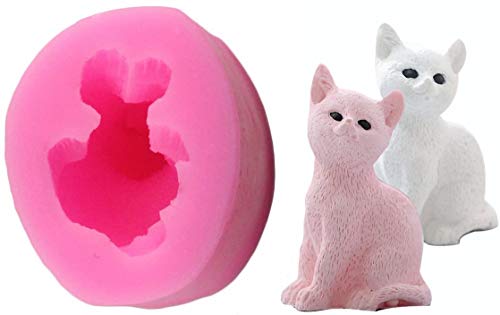 3D-Katzen-Kerzenform, kleine Größe, niedliche Katze, Silikonform für Fondant, Mini-Seife, Polymer-Ton, Wachs, Buntstift 3D-Katzen-Kerzenform, kleine Größe, niedliche Katze, Silikonform für Fondant, Mini-Seife, Polymer-Ton, Wachs, Buntstift von Tbrand