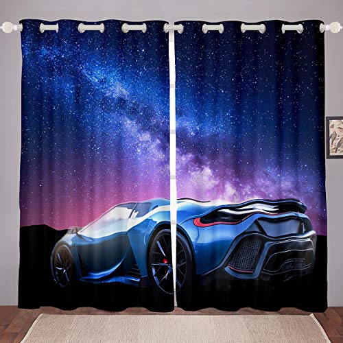 Tbrand Galaxis Autofenstervorhang 183 x 117 cm Blau Rennwagenvorhänge für Jungen Teenager Universum Sternenhimmel Sportwagen Blickdichte Vorhänge Extremsport Thema Design Tbrand Galaxis Autofenstervorhang 183 x 117 cm Blau Rennwagenvorhänge für Jungen Teenager Universum Sternenhimmel Sportwagen Blickdichte Vorhänge Extremsport Thema Design von Tbrand