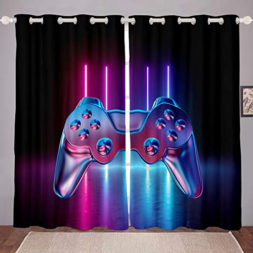 Tbrand Gamepad Blickdichte Vorhänge Jungen Teenager 175 x 140 cm Moderne Spielfenstervorhang Videospielvorhänge für Kinder Mädchen Neuheit Farbverlauf Aktionstasten Tbrand Gamepad Blickdichte Vorhänge Jungen Teenager 175 x 140 cm Moderne Spielfenstervorhang Videospielvorhänge für Kinder Mädchen Neuheit Farbverlauf Aktionstasten von Tbrand