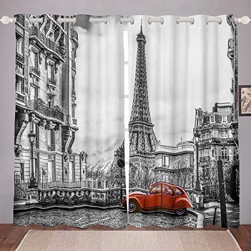 Tbrand Paris Stadt 3D Drucken Blickdichte Vorhänge EEiffelturm Vorhänge Microfaser Grau Modern City Landschaft Fenstervorhang 245x140cm für Jungen Mädchen Kinder Tbrand Paris Stadt 3D Drucken Blickdichte Vorhänge EEiffelturm Vorhänge Microfaser Grau Modern City Landschaft Fenstervorhang 245x140cm für Jungen Mädchen Kinder von Tbrand