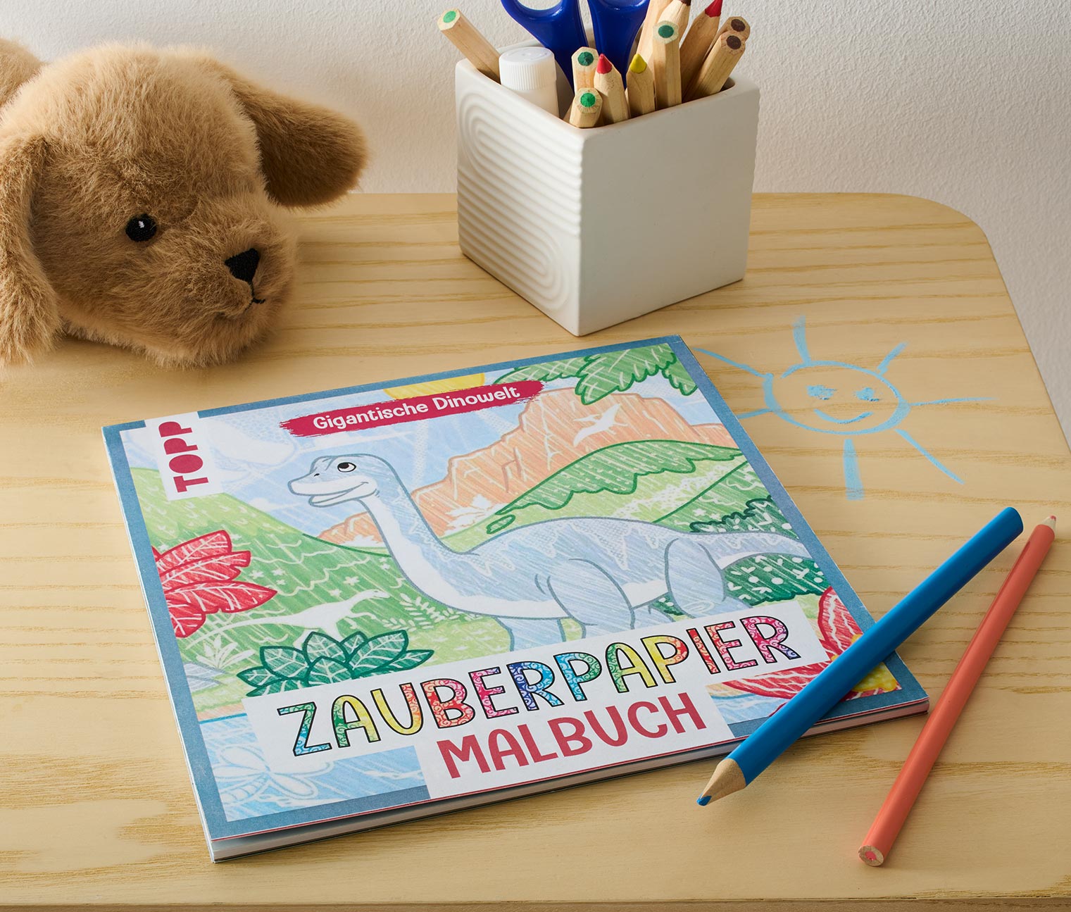 Tchibo - Buch: »Zauberpapier Malbuch ‒ Gigantische Dinowelt« von Tchibo