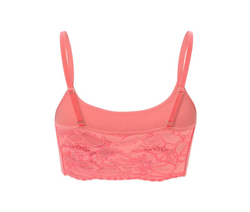 Tchibo - Seamless-Bustier mit Spitze - Damen - Gr. M - orange von Tchibo