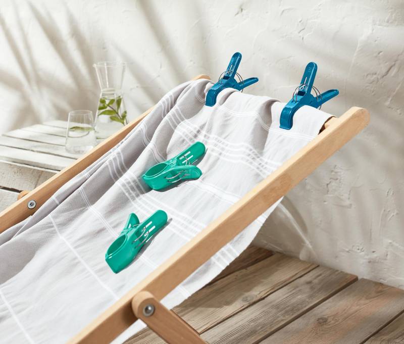 Tchibo - 4 Handtuchclips - türkis von Tchibo