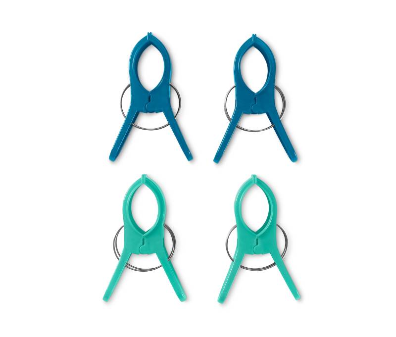 Tchibo - 4 Handtuchclips - türkis von Tchibo