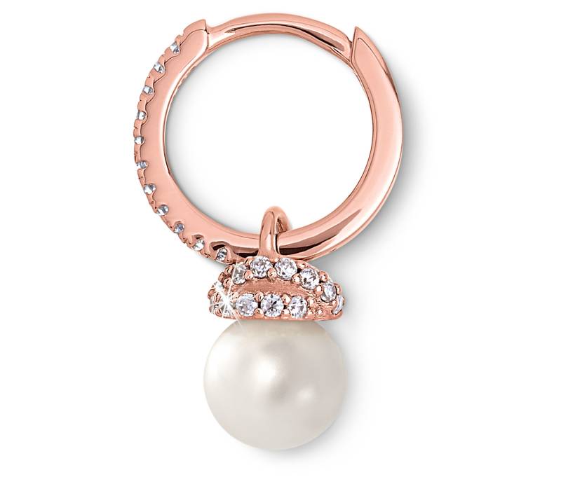 Tchibo - 925 Silber Creolen rosévergoldet mit Perle - weiß Tchibo - 925 Silber Creolen rosévergoldet mit Perle - weiß von Tchibo