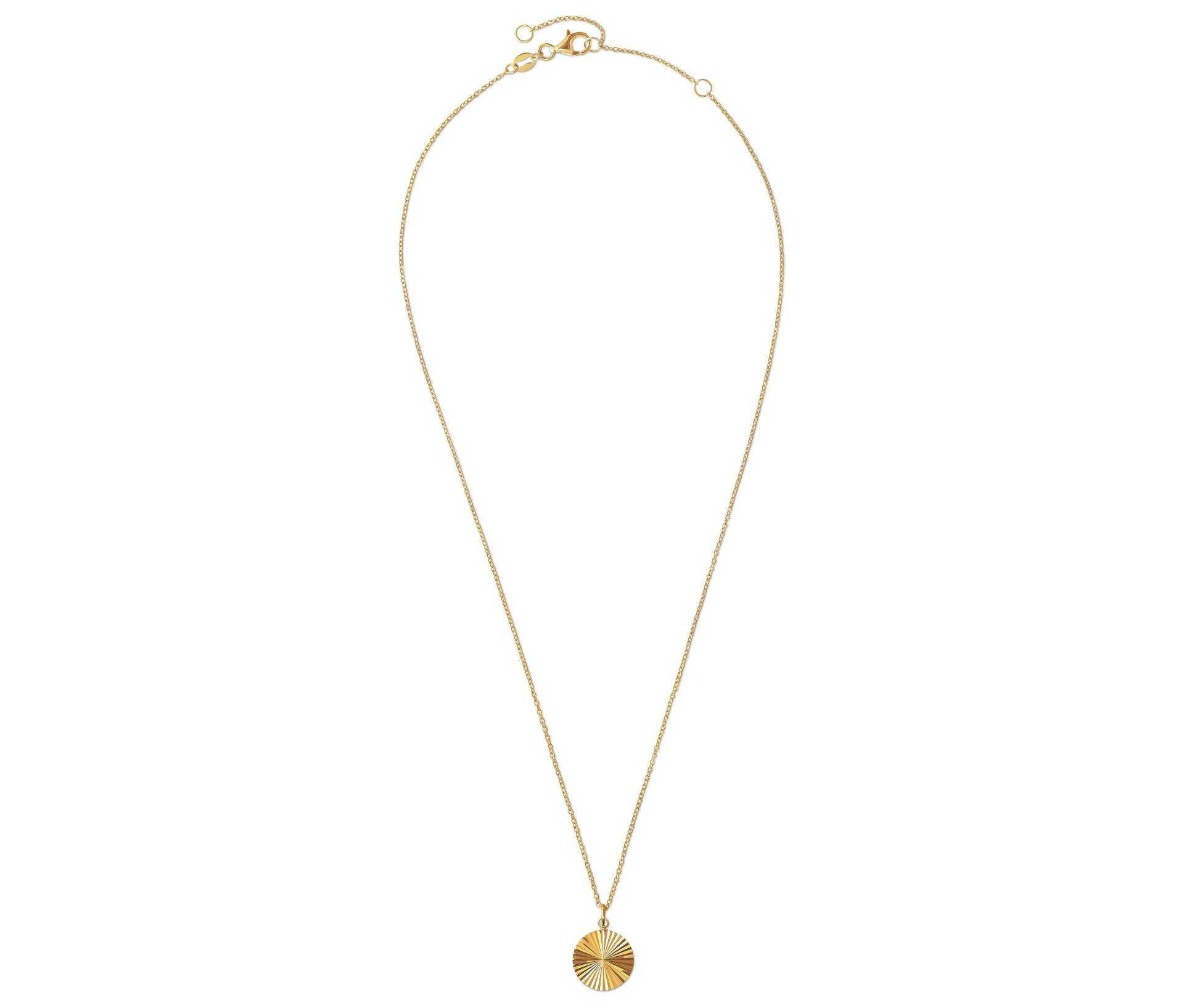 Tchibo - 925 Silber Kette vergoldet mit Sonnenschliff-Anhänger - gold von Tchibo