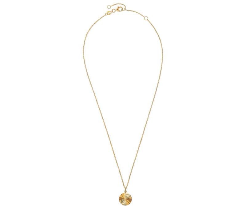 Tchibo - 925 Silber Kette vergoldet mit Sonnenschliff-Anhänger - gold von Tchibo