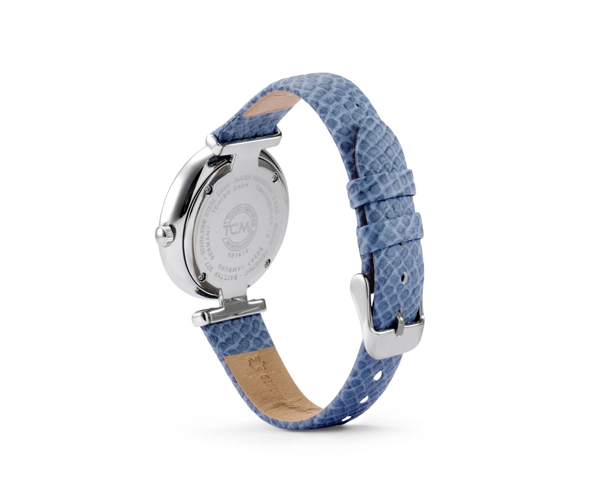 Tchibo - Armbanduhr mit Lederband und Kristallen - silber Tchibo - Armbanduhr mit Lederband und Kristallen - silber von Tchibo
