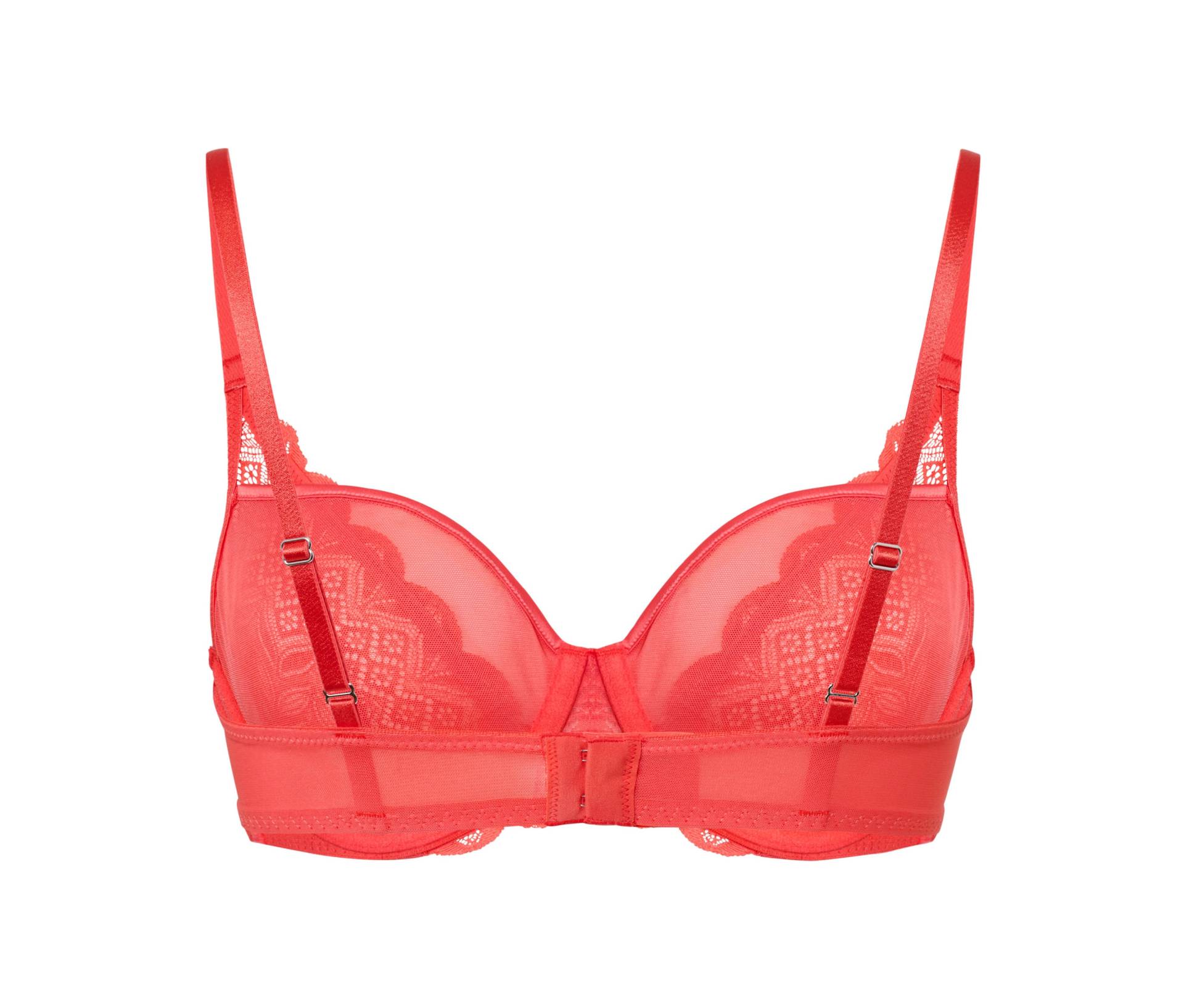 Tchibo - Bügel-BH mit Spitze - Damen - Gr. 75B - rot von Tchibo