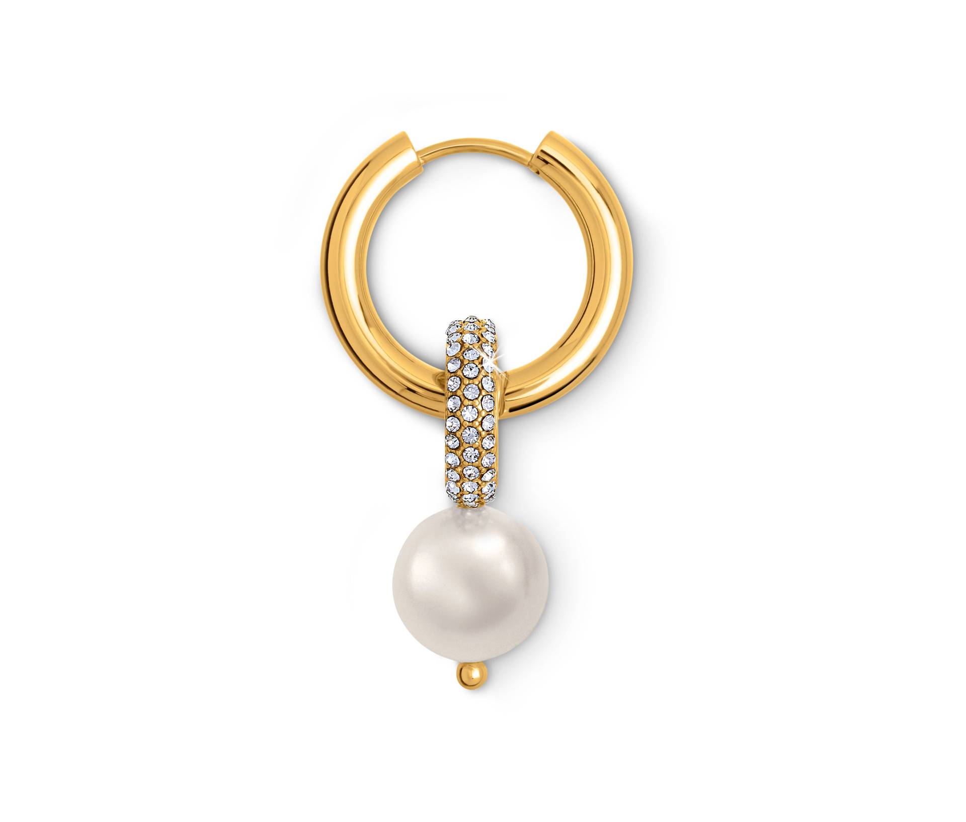 Tchibo - Creolen mit Perle - weiß von Tchibo