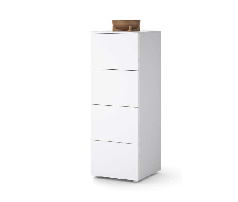 Tchibo - Kommode - 40x40,5x112cm - weiß - Holz / Kunststoff von Tchibo