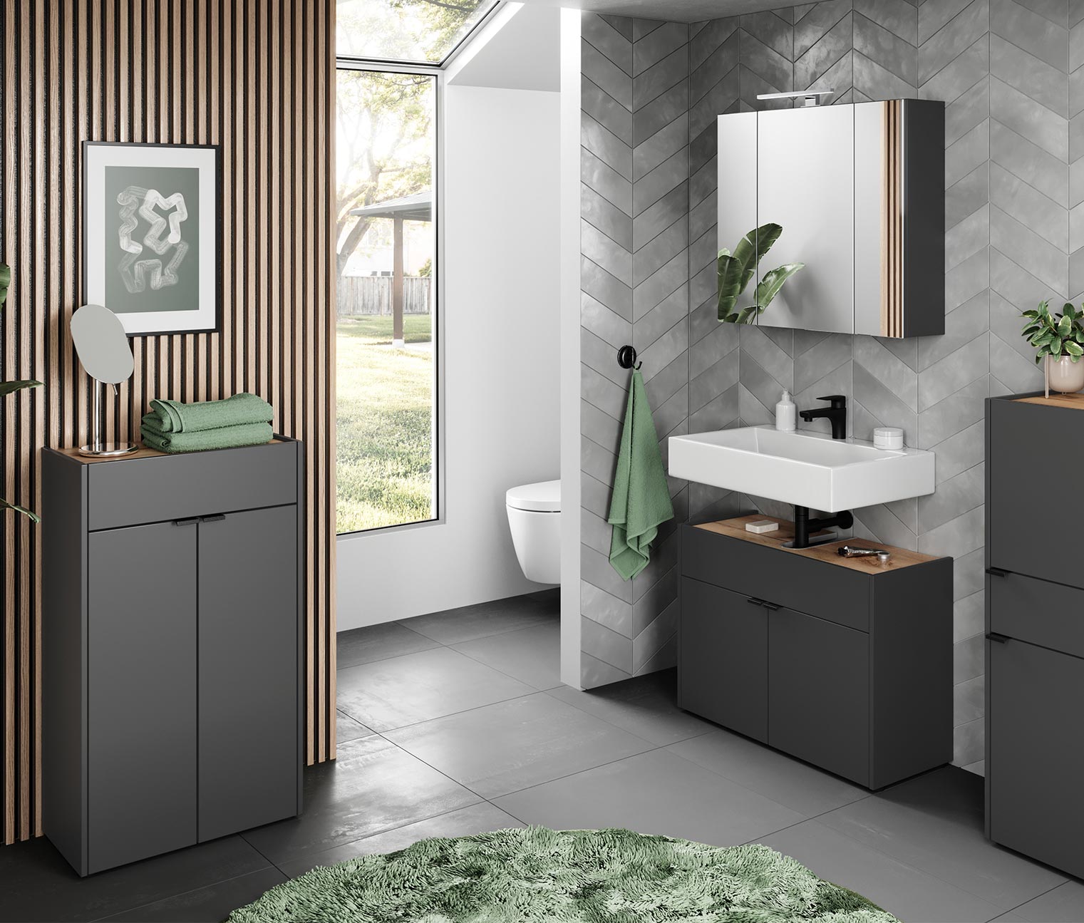 Tchibo - Kommode »Aalborg« - 56x34x98cm - schwarz - Holz Tchibo - Kommode »Aalborg« - 56x34x98cm - schwarz - Holz von Tchibo