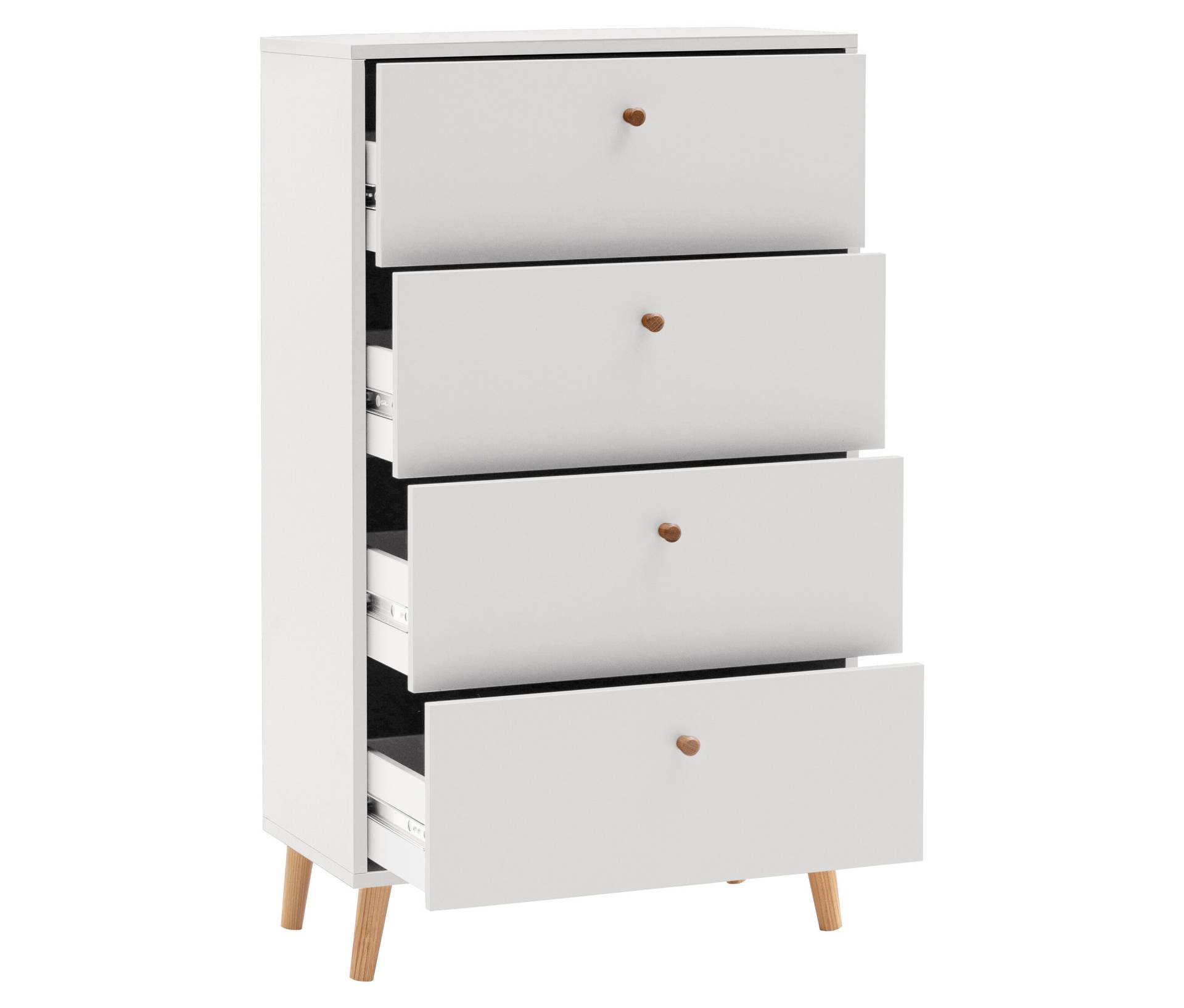 Tchibo - Kommode »Bjarne« - 60x33x101,3cm - braun - Holz / Eichenholz / Metall von Tchibo