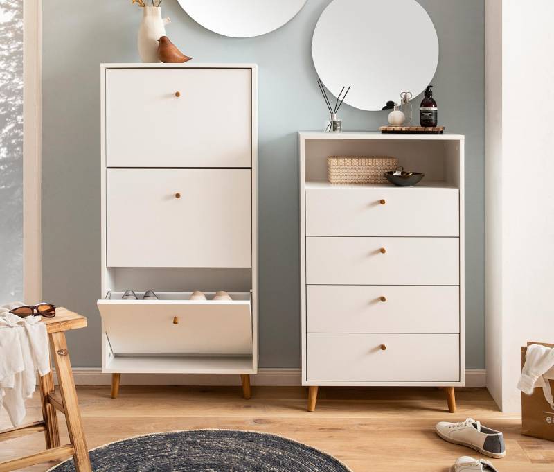 Tchibo - Kommode »Bjarne« - 60x33x104,5cm - braun - Holz / Eichenholz / Metall von Tchibo
