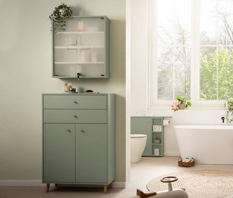Tchibo - Kommode »Bjarne« - 77x33x113,5cm - braun - Holz / Eichenholz / Metall von Tchibo