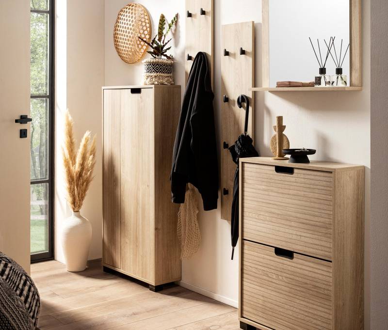 Tchibo - Kommode »Emmik« - 60x19,5x85cm - schwarz - Holz / Kunststoff / Metall von Tchibo