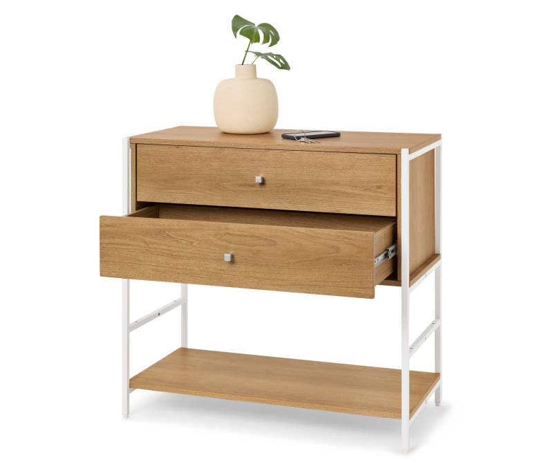 Tchibo - Kommode »Grade« mit 2 Schubladen - 80,3x40x76,8cm - silber - Holz / Stahl Tchibo - Kommode »Grade« mit 2 Schubladen - 80,3x40x76,8cm - silber - Holz / Stahl von Tchibo