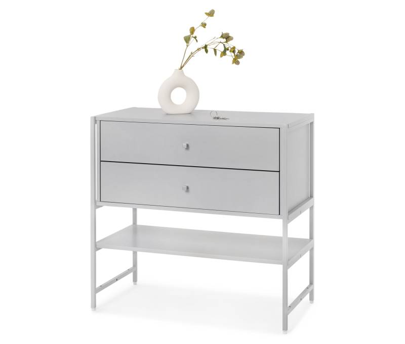 Tchibo - Kommode »Grade« mit 2 Schubladen - 80,3x40x76,8cm - silber - Holz / Stahl Tchibo - Kommode »Grade« mit 2 Schubladen - 80,3x40x76,8cm - silber - Holz / Stahl von Tchibo