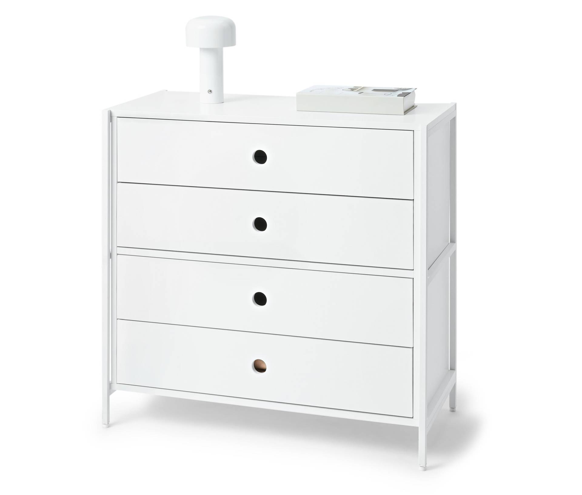 Tchibo - Kommode »Klaar« mit 4 Schubladen - 80x40x76,8cm - weiß - Holz / Stahl von Tchibo