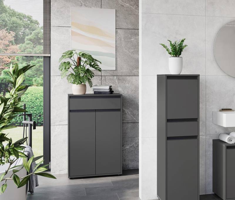 Tchibo - Kommode »Lemont« - 63x34x98cm - grau - Holz von Tchibo