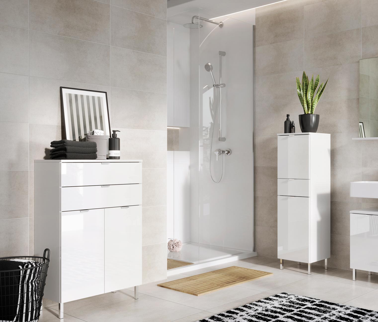 Tchibo - Kommode »Mauresa« - 60x34x97cm - chrom - Holz / Metall Tchibo - Kommode »Mauresa« - 60x34x97cm - chrom - Holz / Metall von Tchibo