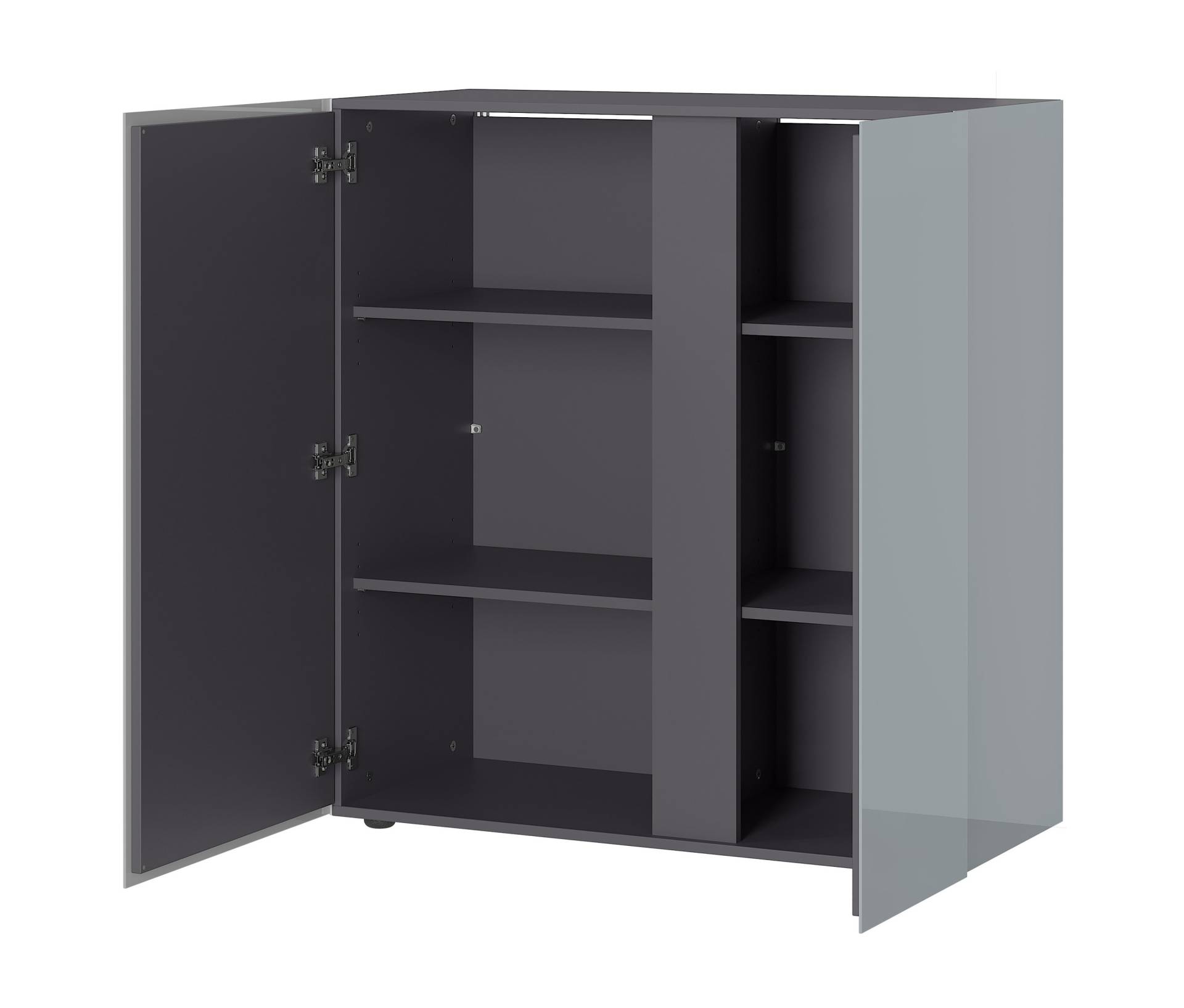 Tchibo - Kommode »Mesa« - 94x43x103cm - grau - Holz / Glas von Tchibo