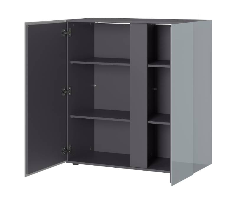 Tchibo - Kommode »Mesa« - 94x43x103cm - grau - Holz / Glas Tchibo - Kommode »Mesa« - 94x43x103cm - grau - Holz / Glas von Tchibo