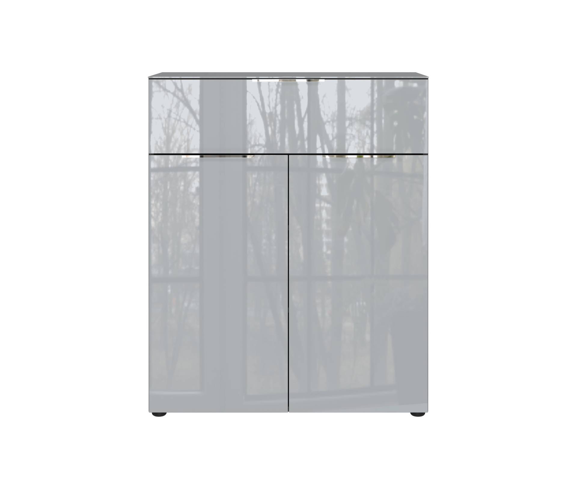 Tchibo - Kommode »Oakland« - 83x102x42cm - grau - Holz / Glas von Tchibo