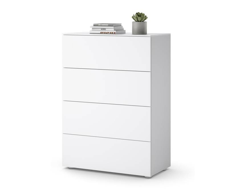 Tchibo - Kommode mit Schubladen - 80x40,5x112cm - weiß - Holz / Kunststoff von Tchibo