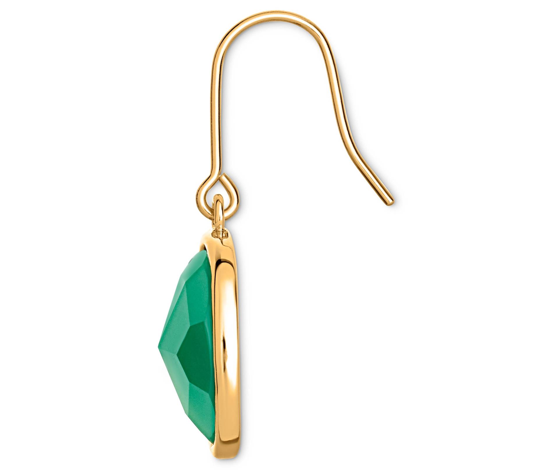 Tchibo - Ohrhänger mit grünem Glaskristallstein - grün von Tchibo