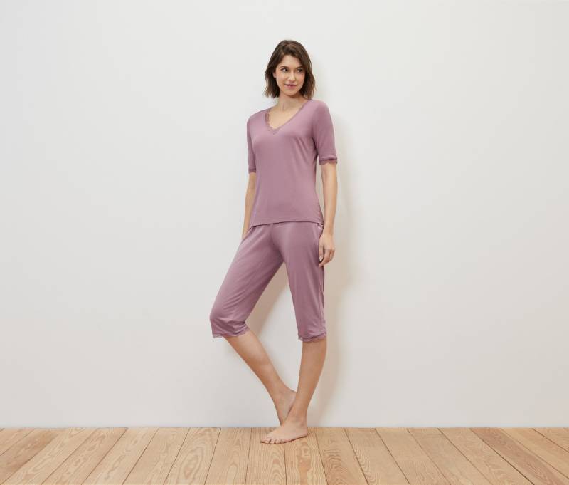 Tchibo - Pyjama-Set mit Spitze - Damen - Gr. S - rosa von Tchibo