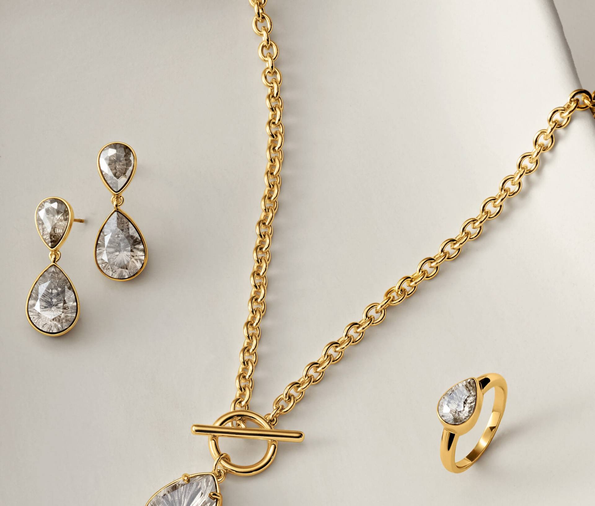 Tchibo - Ring »Glamour« - Damen - Gr. 20 - hellgrau von Tchibo