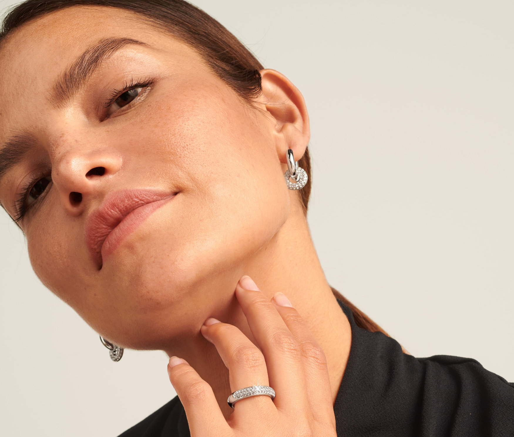 Tchibo - Ring Sparkle Donut - Damen - Gr. 17 - silber von Tchibo