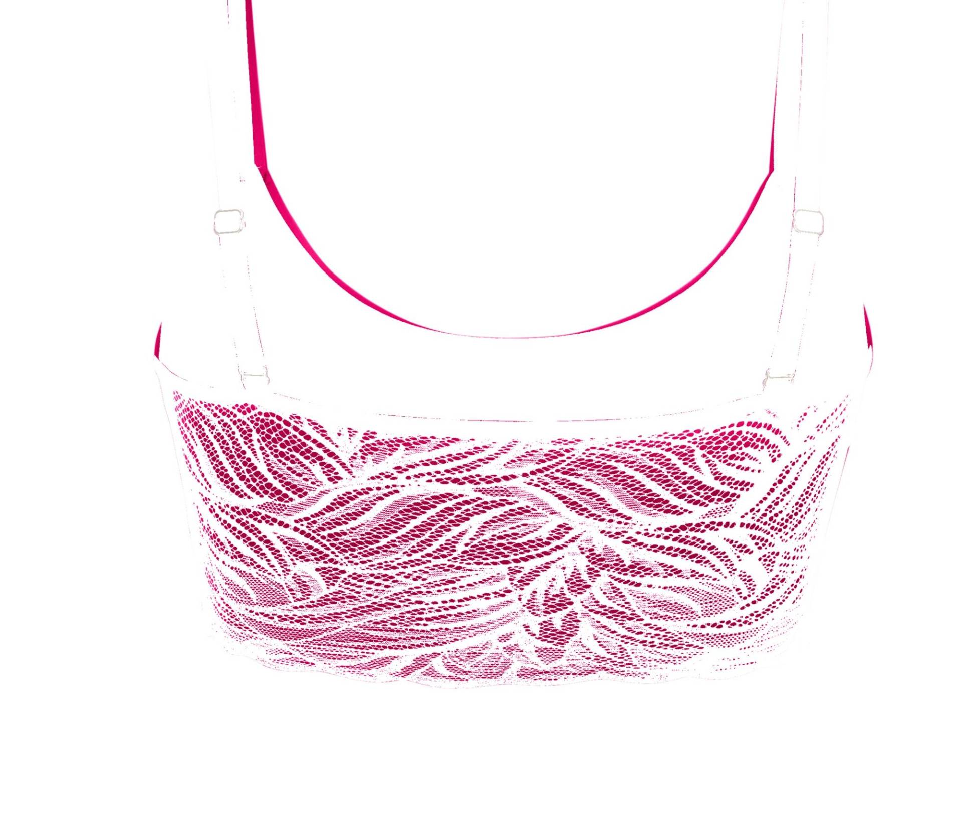 Tchibo - Seamless-Bustier mit Spitze - Damen - Gr. L - pink von Tchibo
