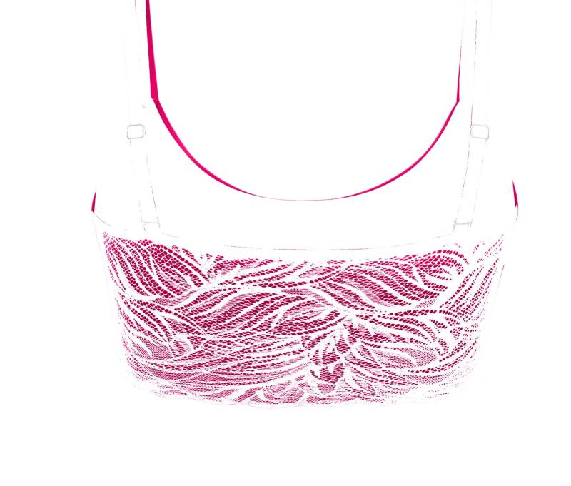 Tchibo - Seamless-Bustier mit Spitze - Damen - Gr. L - pink von Tchibo