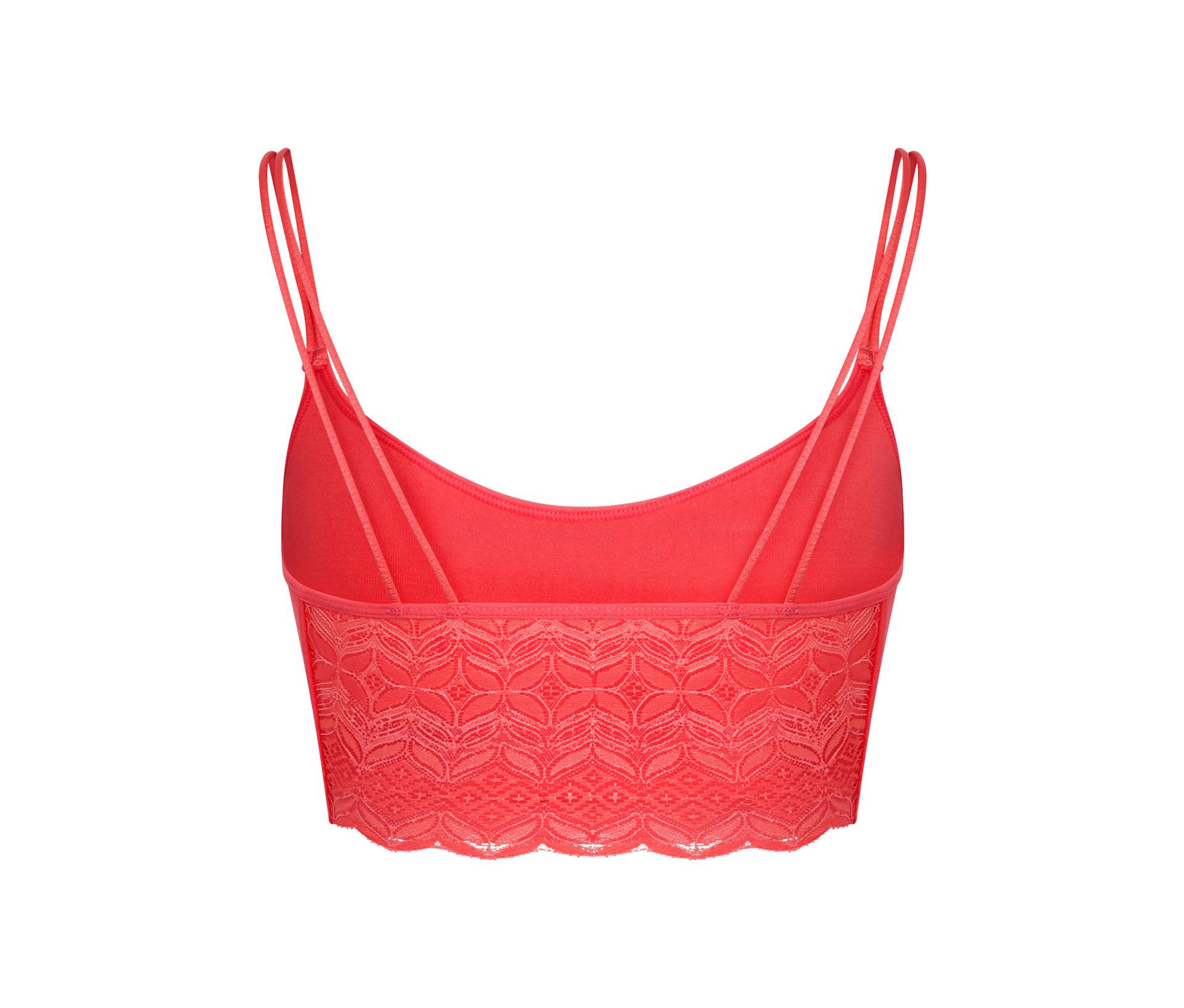 Tchibo - Seamless-Bustier mit Spitze - Damen - Gr. M - rot von Tchibo