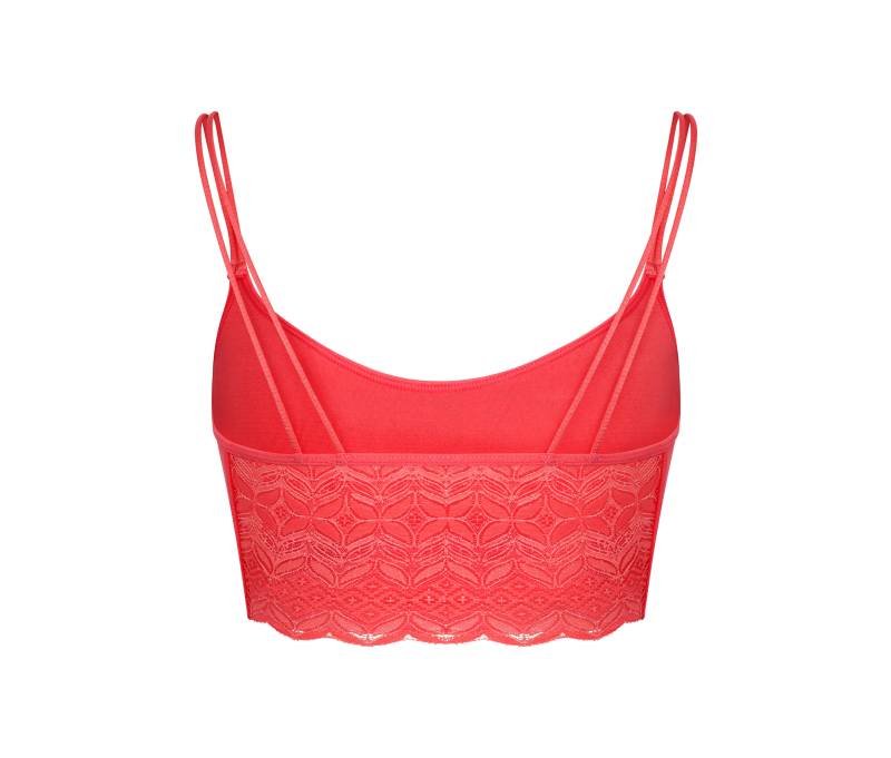 Tchibo - Seamless-Bustier mit Spitze - Damen - Gr. M - rot von Tchibo