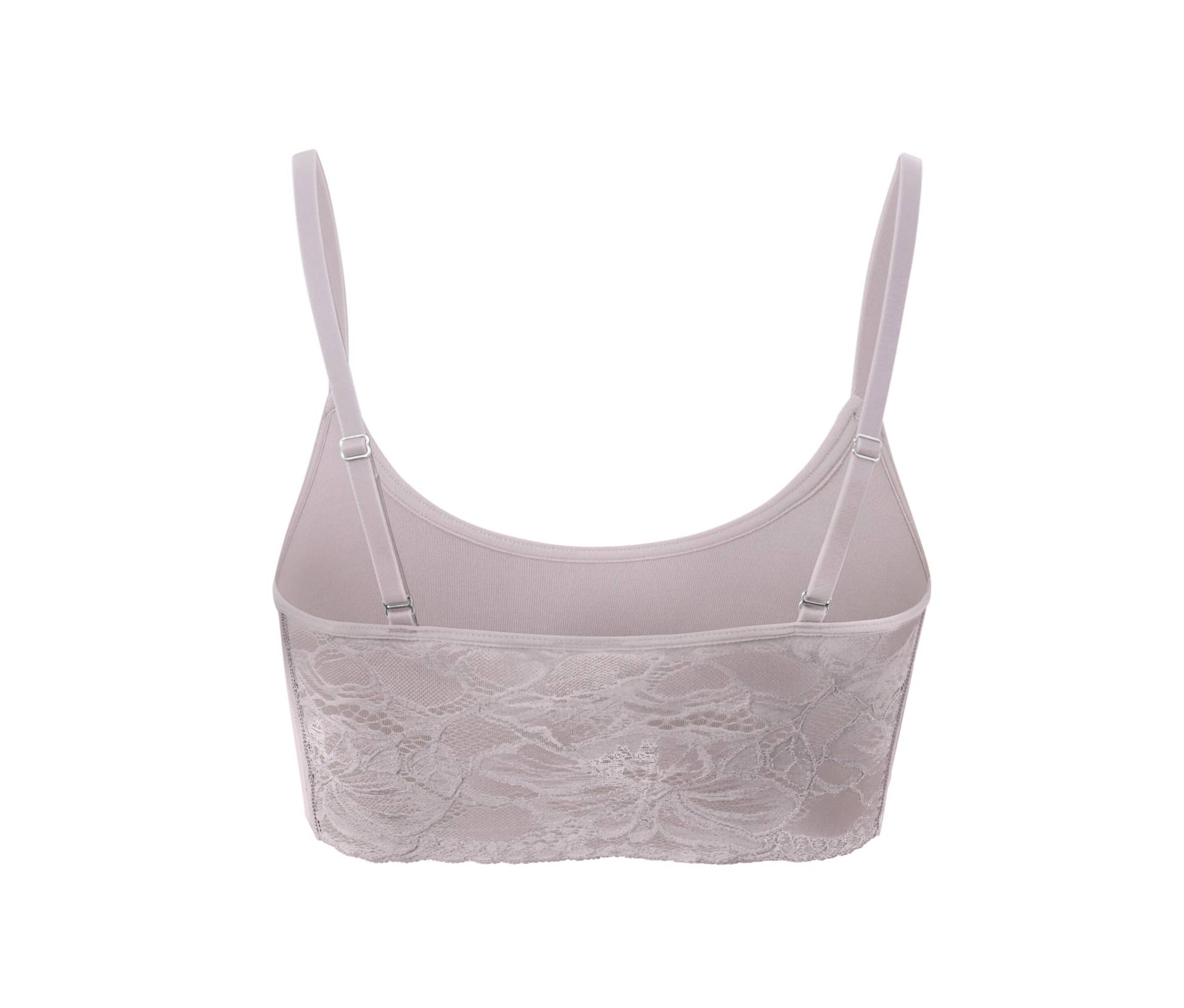 Tchibo - Seamless-Bustier mit Spitze - Damen - Gr. S - grau von Tchibo