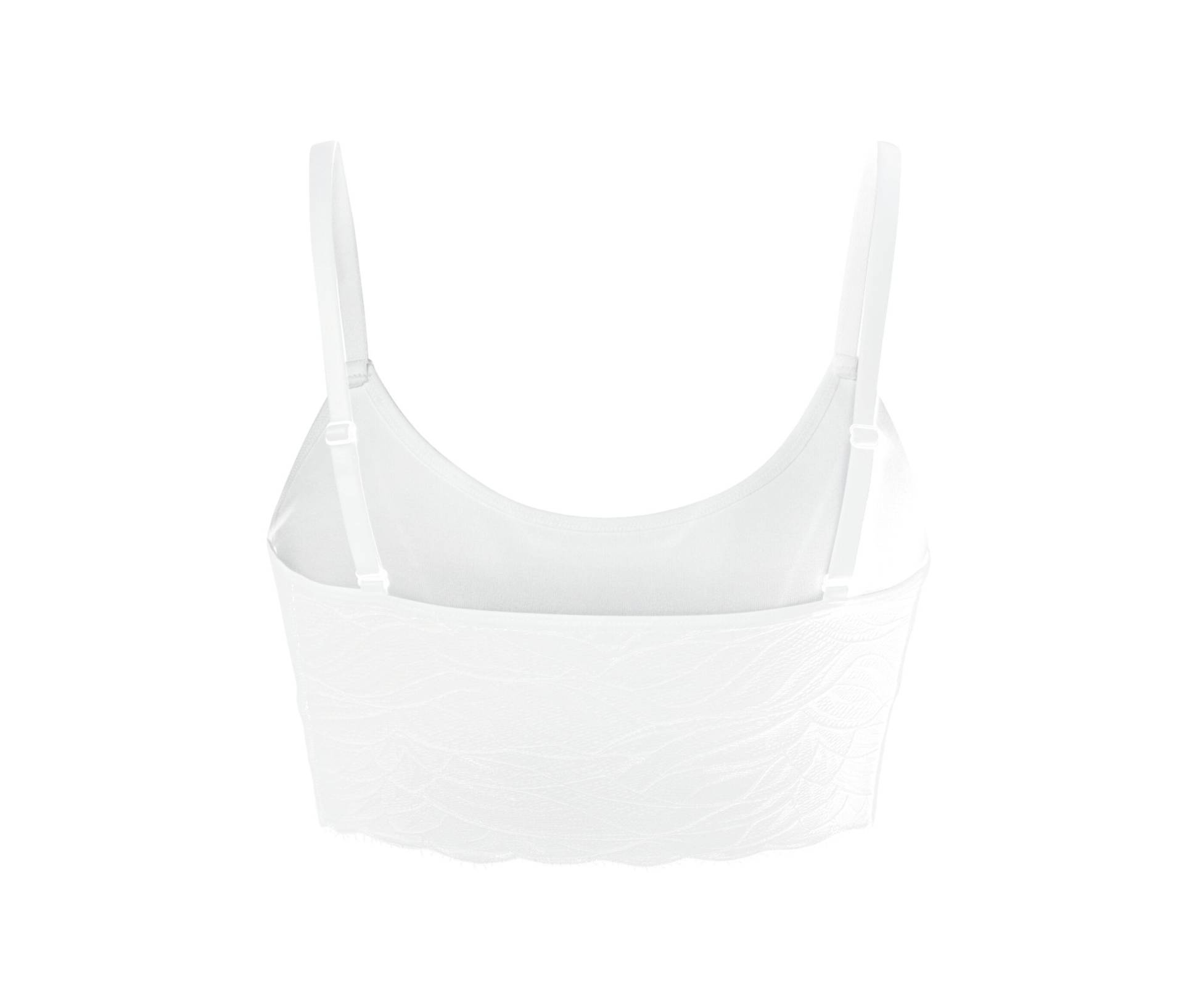 Tchibo - Seamless-Bustier mit Spitze - Damen - Gr. S - weiß von Tchibo