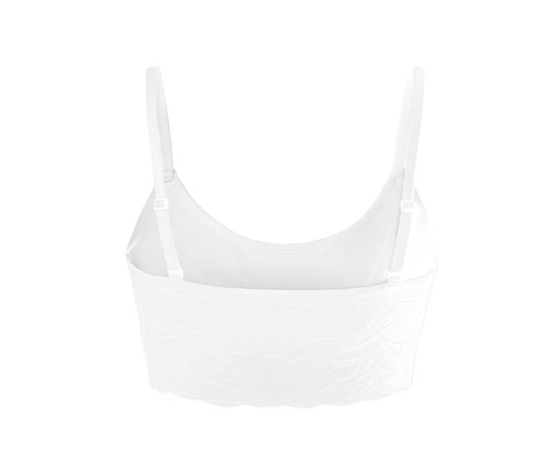 Tchibo - Seamless-Bustier mit Spitze - Damen - Gr. S - weiß von Tchibo