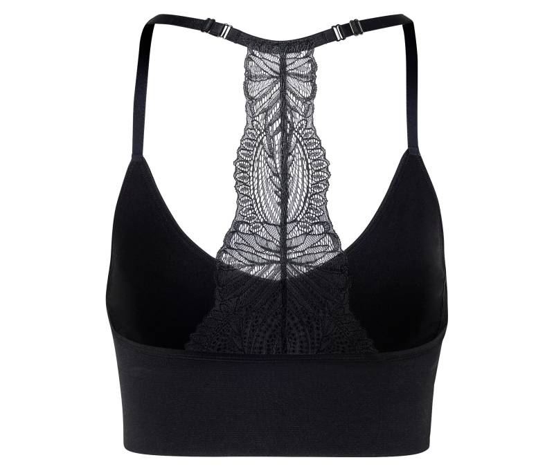 Tchibo - Seamless-Bustier mit Spitze - Damen - Gr. XS - schwarz von Tchibo