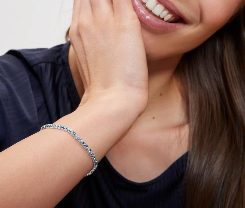 Tchibo - Tennisarmband mit Paperlinkkette - silber von Tchibo