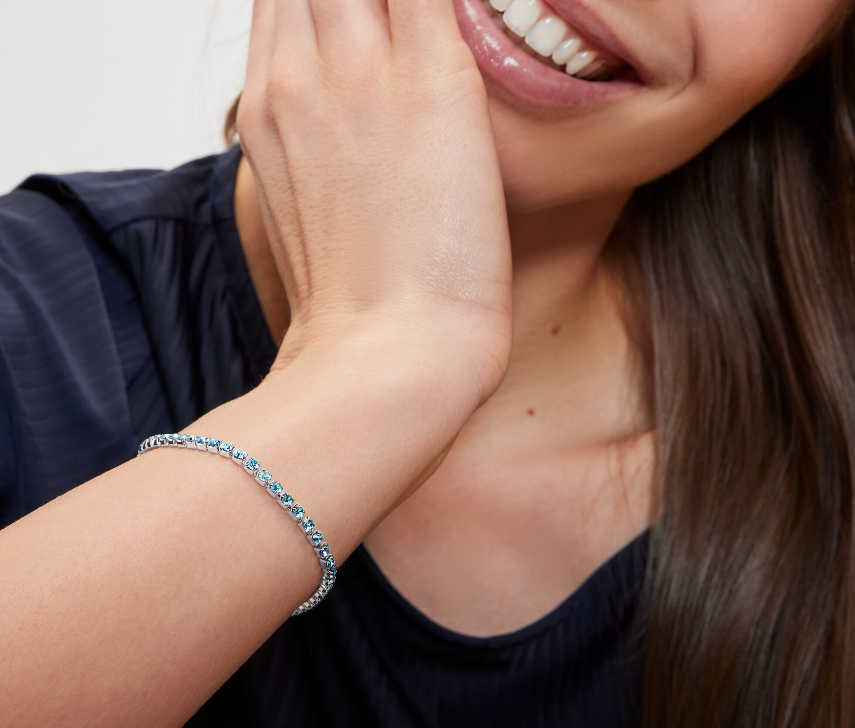 Tchibo - Tennisarmband mit Paperlinkkette - silber von Tchibo