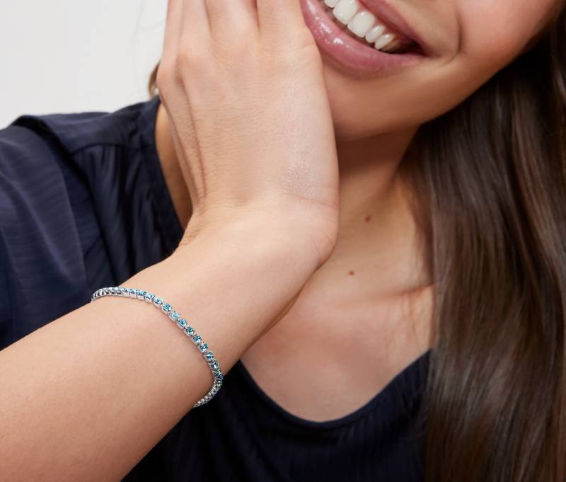 Tchibo - Tennisarmband mit Paperlinkkette - silber von Tchibo