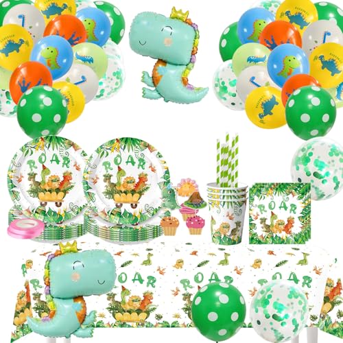 Tchsrim 114 Stück Dino Geburtstag Deko,Dinosaurier Partygeschirr Set,Pappteller Kindergeburtstag,Dinosaurier Pappteller Tassen Strohhalme für Party Kindergeburtstag Deko für 20 Gäste Tchsrim 114 Stück Dino Geburtstag Deko,Dinosaurier Partygeschirr Set,Pappteller Kindergeburtstag,Dinosaurier Pappteller Tassen Strohhalme für Party Kindergeburtstag Deko für 20 Gäste von Tchsrim