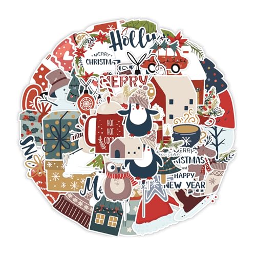 100 Stück Aufkleber Weihnachten, Sticker Weihnachten, Aufkleber geeignet für Weihnachtsstimmung Dekoration, geeignet für Skateboards Laptops Flaschen Telefonhüllen Fahrräder Wanddekorationen 100 Stück Aufkleber Weihnachten, Sticker Weihnachten, Aufkleber geeignet für Weihnachtsstimmung Dekoration, geeignet für Skateboards Laptops Flaschen Telefonhüllen Fahrräder Wanddekorationen von Tcnzdy