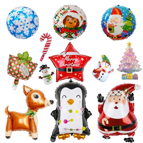 12pcs Luftballons Weihnachten, Weihnachtsballons, Wunderschöner Farbige Ballon Geeignet für Weihnachtsfeierdekoration, Firmenfeiern, Schaufensterdekoration, Partydekoration 12pcs Luftballons Weihnachten, Weihnachtsballons, Wunderschöner Farbige Ballon Geeignet für Weihnachtsfeierdekoration, Firmenfeiern, Schaufensterdekoration, Partydekoration von Tcnzdy