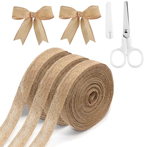 30m Juteband, 1cm Juteband Breit, Juteband Dekoband für DIY Handwerk Verpackung, Jute Band für Geschenk, Hochzeit, Weihnachten, Esstisch, Herbstkranz, Blumenstrauß Dekoration 30m Juteband, 1cm Juteband Breit, Juteband Dekoband für DIY Handwerk Verpackung, Jute Band für Geschenk, Hochzeit, Weihnachten, Esstisch, Herbstkranz, Blumenstrauß Dekoration von Tcnzdy