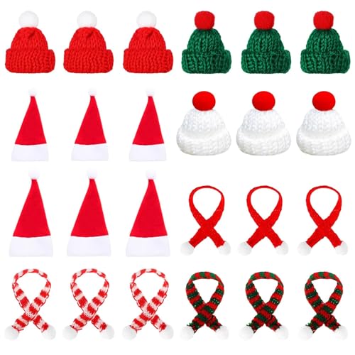 Tcnzdy 24 Stück Mini Weihnachtsmütze Und Schal, Mützen Für Sorgenwürmchen, Kleine Weihnachtsmützen Für Tischdekoration, Schneemann, Dekoration Tcnzdy 24 Stück Mini Weihnachtsmütze Und Schal, Mützen Für Sorgenwürmchen, Kleine Weihnachtsmützen Für Tischdekoration, Schneemann, Dekoration von Tcnzdy
